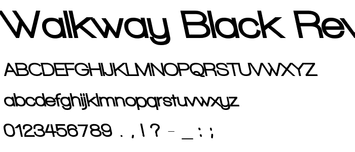 Walkway Black RevOblique font